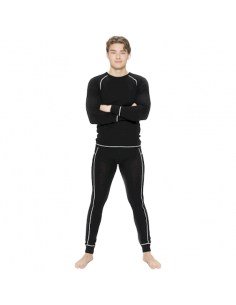 Herre COLD Merino Uld - Herre Skiundertøj Sæt - Sort 599,00 kr.