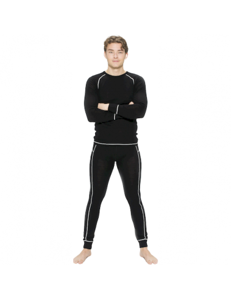 Herre COLD Merino Uld - Herre Skiundertøj Sæt - Sort 599,00 kr.