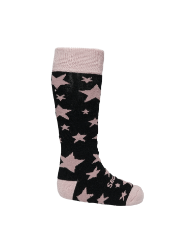 Skistrømper Seger Stars 80% Merino Uld Skistrømpe Black/Old Rose 79,00 kr.