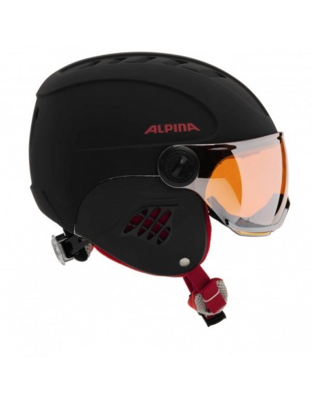 Hjelme med Visir Alpina Carat LE Visor HM Skihjelm - Black Red 999,00 kr.