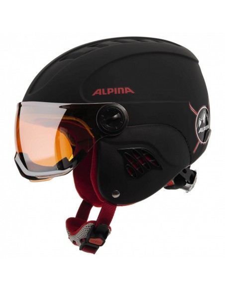 Hjelme med Visir Alpina Carat LE Visor HM Skihjelm - Black Red 999,00 kr.